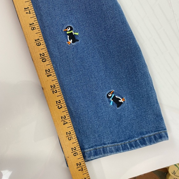 Vintage Embroidered Penguin High Rise Jeans by Quacker Factory 26/27” Waist - Picture 12 of 13